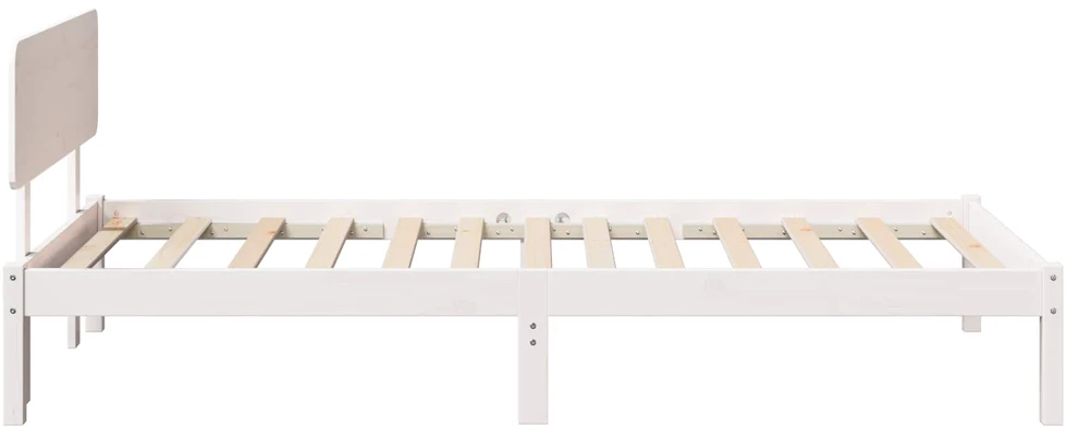 Lova Lovos rėmas Balta 75 x 190 cm Kietos pušies mediena