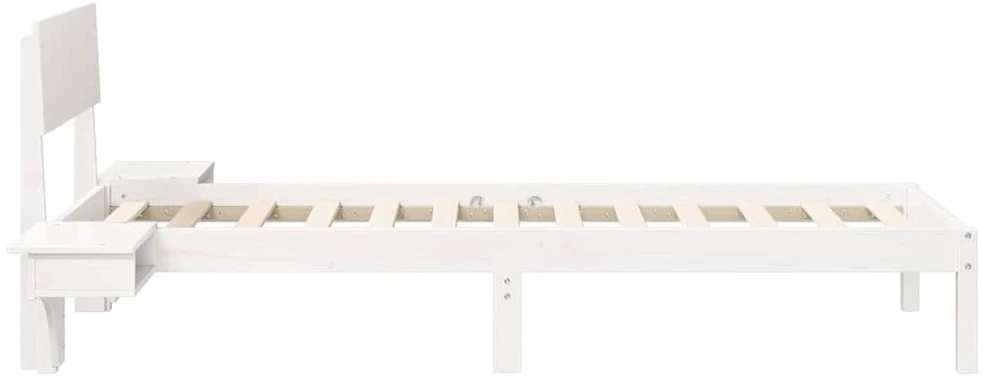Lova Lovos rėmas Balta 75 x 190 cm Kietos pušies mediena