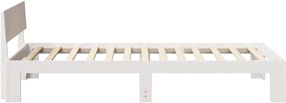 Lova Lovos rėmas Balta 75 x 190 cm Kietos pušies mediena
