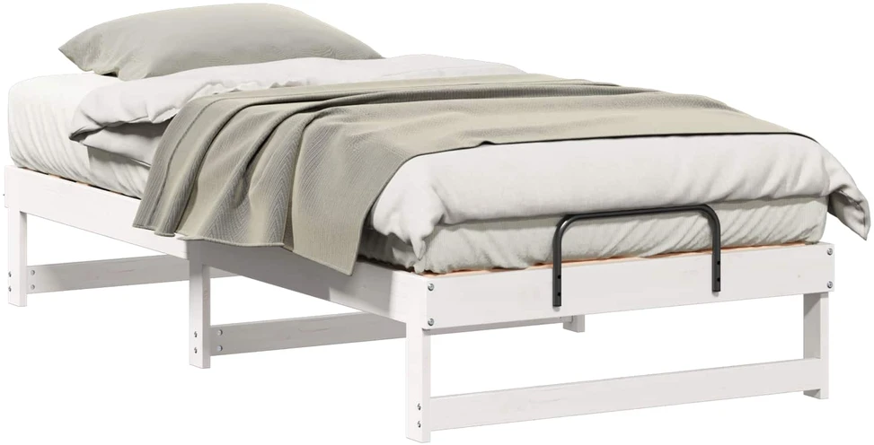 Lova Lovos rėmas Balta 75 x 190 cm Kietos pušies mediena