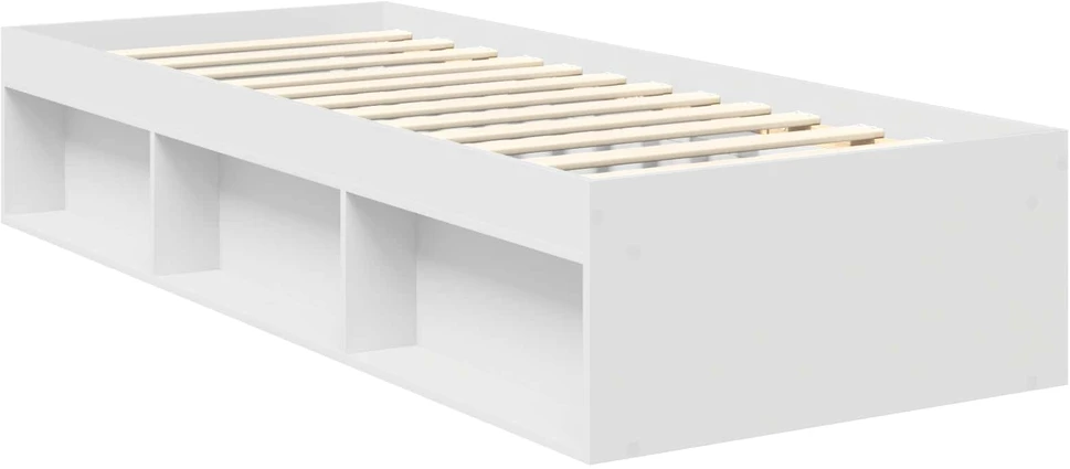 Lova Lovos rėmas Balta 75 x 190 cm Kietos pušies mediena