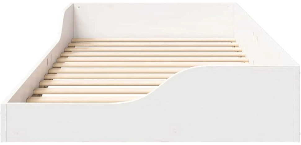Lova Lovos rėmas Balta 80 x 200 cm Kietos pušies mediena