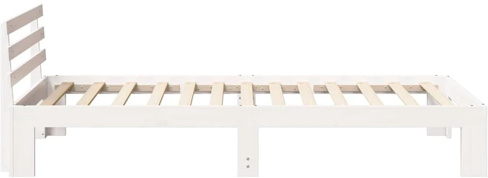 Lova Lovos rėmas Balta 80 x 200 cm Kietos pušies mediena