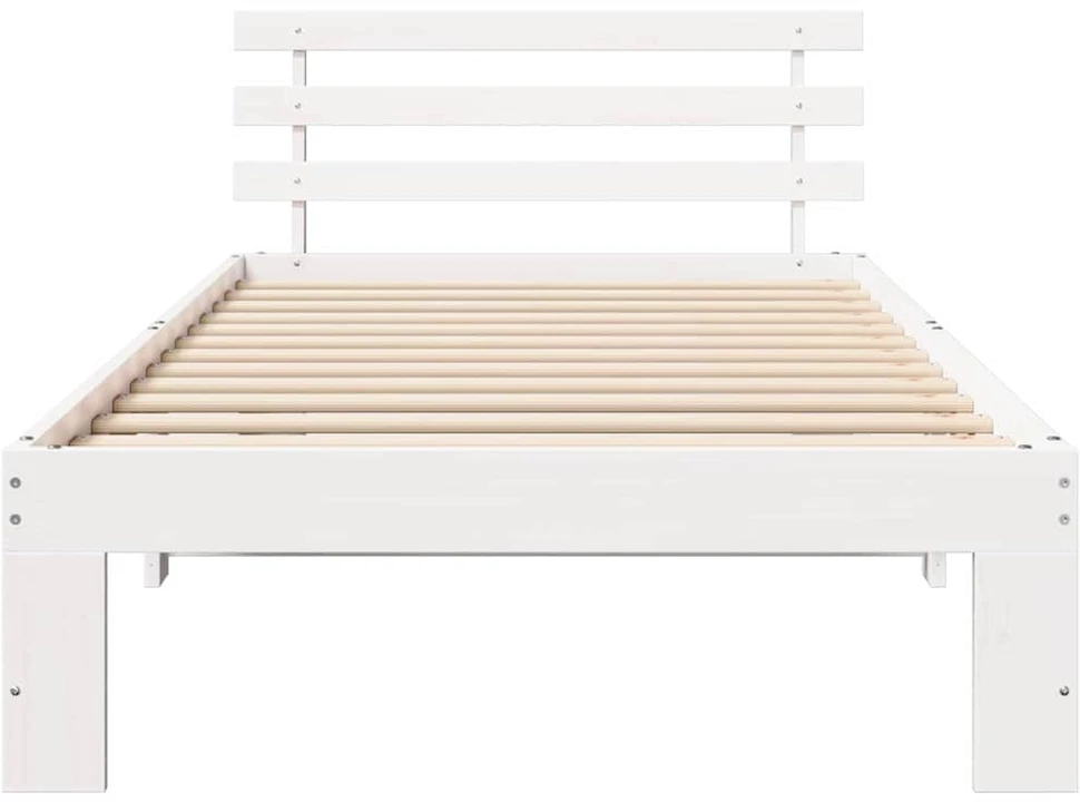 Lova Lovos rėmas Balta 80 x 200 cm Kietos pušies mediena