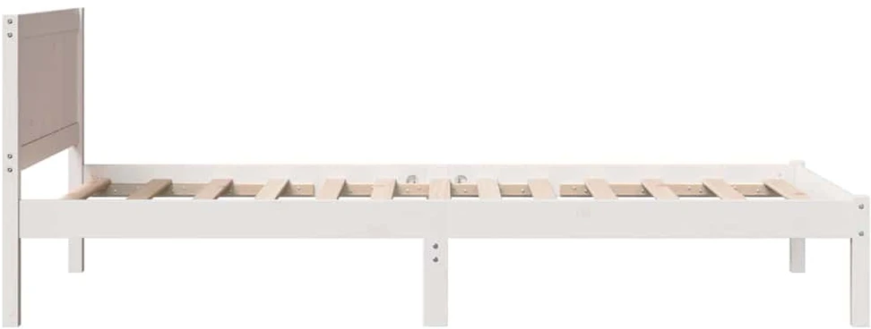 Lova Lovos rėmas Balta 80 x 200 cm Pušies medienos masyvas