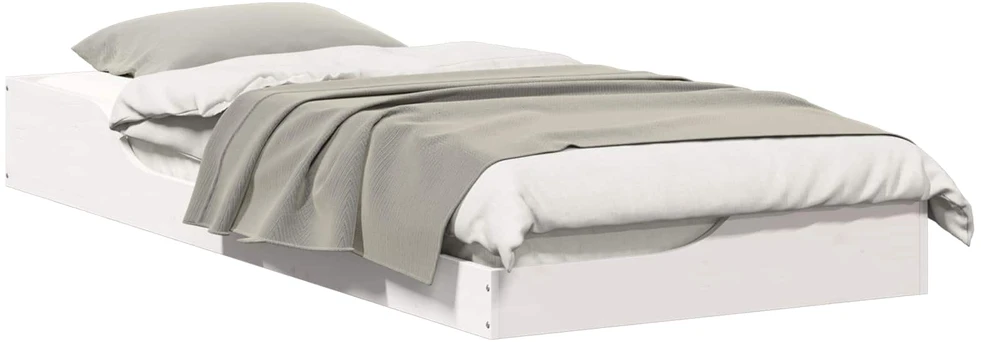 Lova Lovos rėmas Balta 80 x 210 cm Kietos pušies mediena