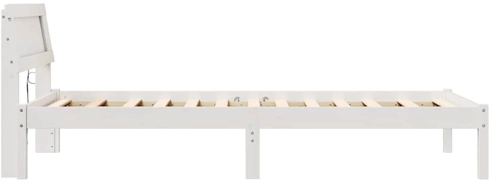 Lova Lovos rėmas Balta 90 x 190 cm Kietos pušies mediena