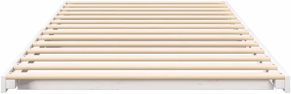 Lova Lovos rėmas Balta 90 x 200 cm Kietos pušies mediena