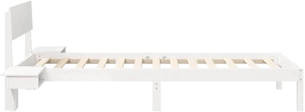 Lova Lovos rėmas Balta 90 x 200 cm Kietos pušies mediena