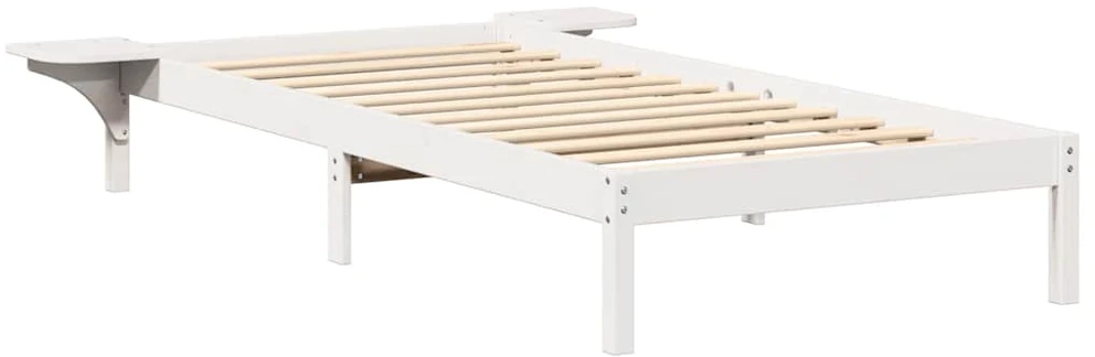Lova Lovos rėmas Balta 90 x 200 cm Kietos pušies mediena