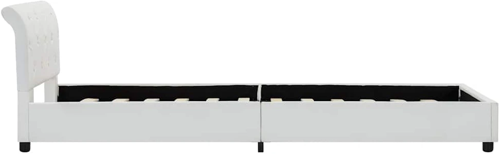 Lovos rėmas, baltas, 100x200cm, dirbtinė oda