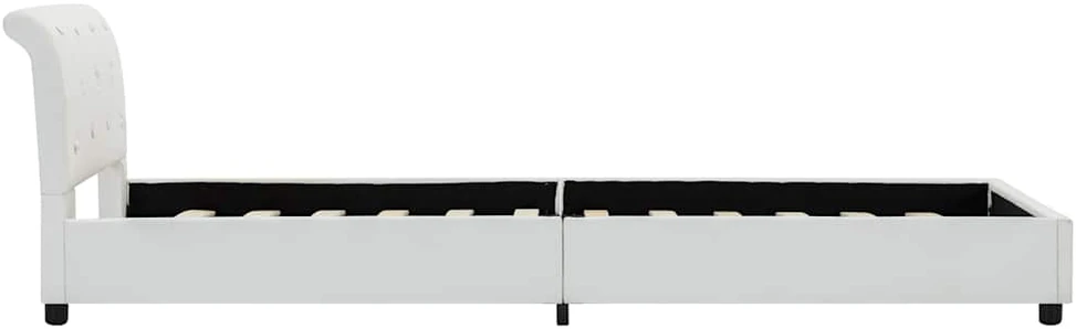 Lovos rėmas, baltas, 90x200cm, dirbtinė oda