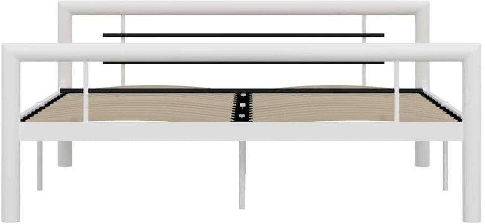 Lovos rėmas, baltos ir juodos spalvos, 140x200cm, metalas