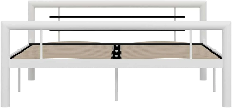 Lovos rėmas, baltos ir juodos spalvos, 160x200cm, metalas