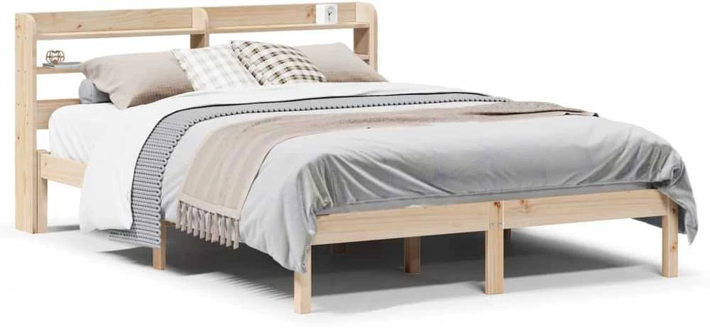 Lovos rėmas be čiužinio, 150x200cm, pušies medienos masyvas