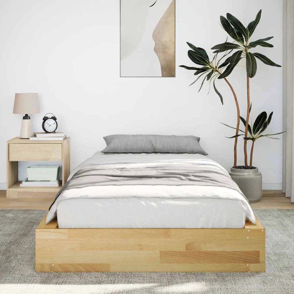 Lova Lovos rėmas be čiužinio 75x190 cm ąžuolo masyvo
