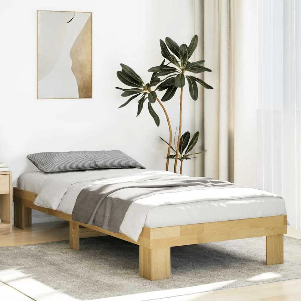 Lova Lovos rėmas be čiužinio 75x190 cm ąžuolo masyvo