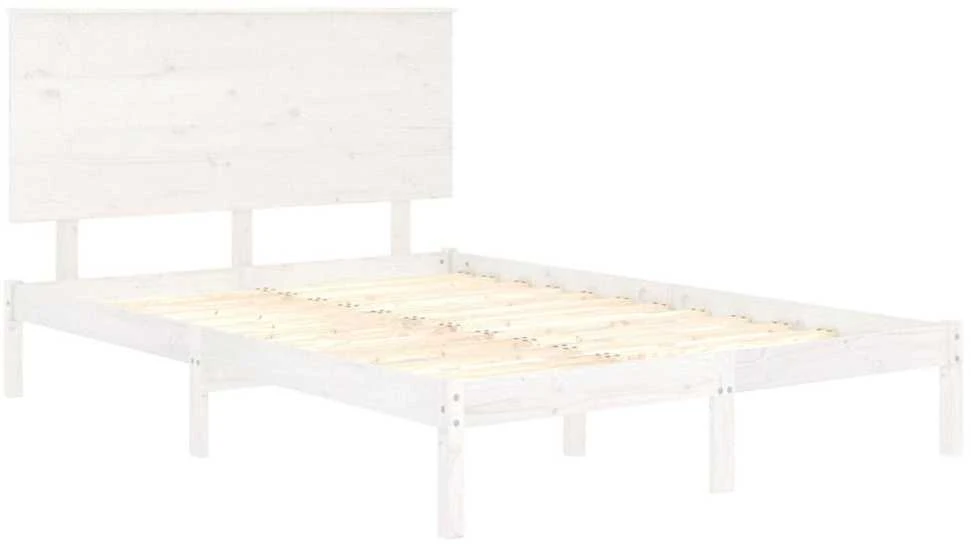 Lovos rėmas be čiužinio, baltas, 120x200cm, pušies masyvas