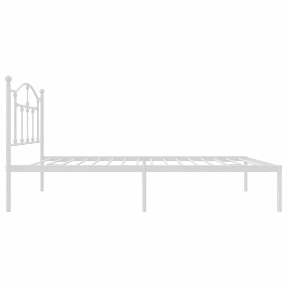 Lovos rėmas be čiužinio, baltas, 75x190cm, metalas