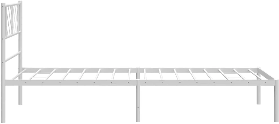 Lovos rėmas be čiužinio, baltas, 75x190cm, metalas