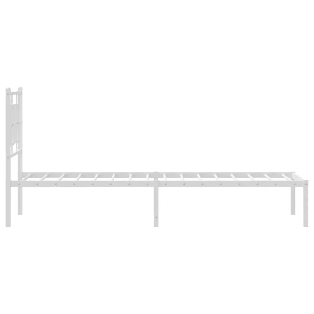Lovos rėmas be čiužinio, baltas, 75x190cm, metalas