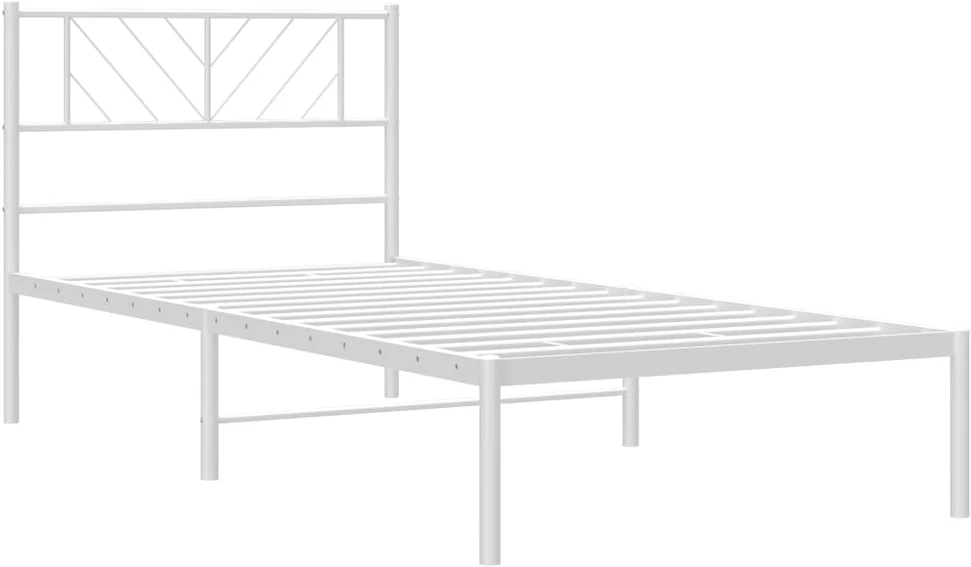 Lovos rėmas be čiužinio, baltas, 75x190cm, metalas