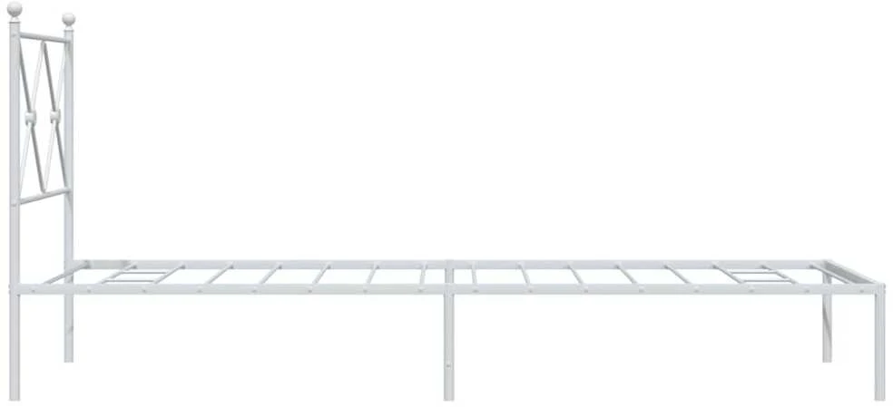 Lovos rėmas be čiužinio, baltas, 75x190cm, metalas