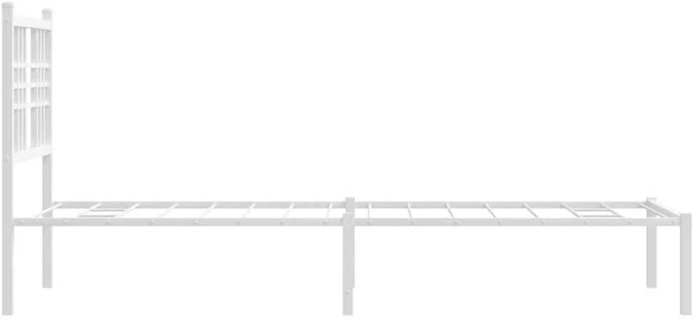 Lovos rėmas be čiužinio, baltas, 75x190cm, metalas