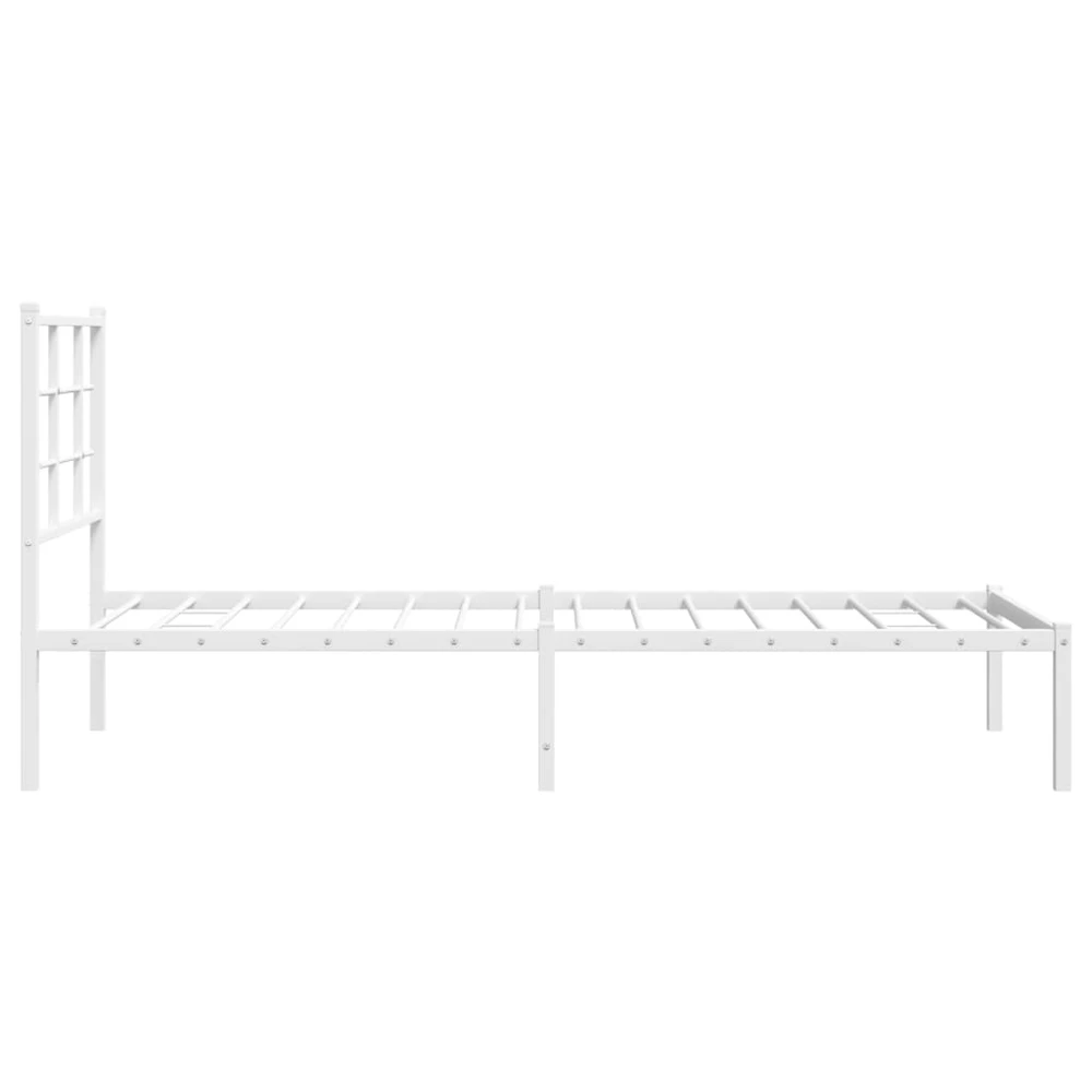 Lovos rėmas be čiužinio, baltas, 75x190cm, metalas