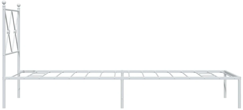 Lovos rėmas be čiužinio, baltas, 75x190cm, metalas