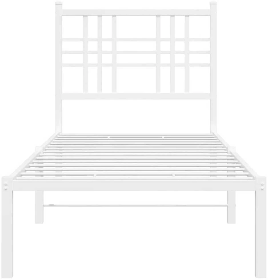 Lovos rėmas be čiužinio, baltas, 75x190cm, metalas