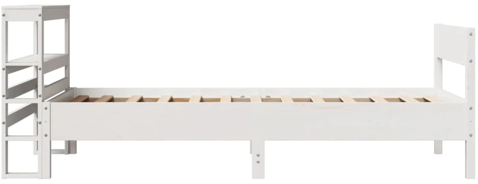 Lovos rėmas be čiužinio, baltas, 90x200cm, pušies masyvas