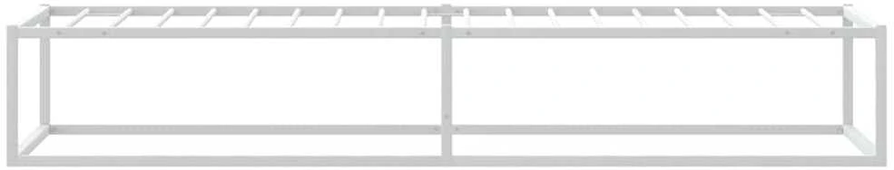 Lovos rėmas be čiužinio, baltas, 90x200cm, metalas