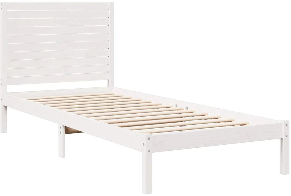 Lova Lovos rėmas be čiužinio, baltas, 90x210cm, mediena, itin ilgas