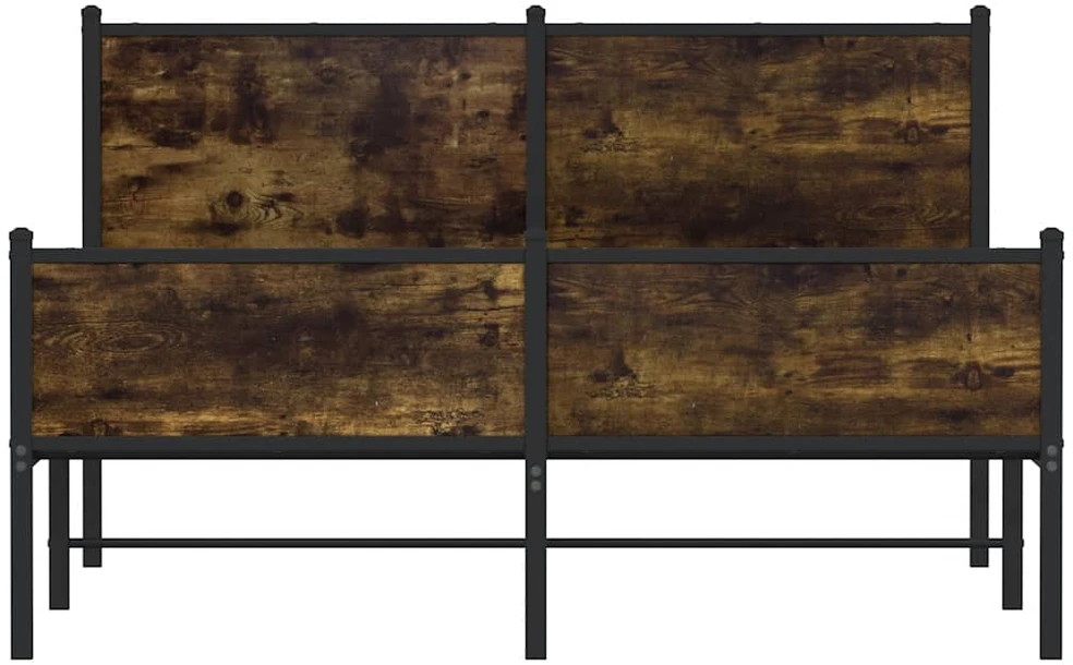 Lova Lovos rėmas be čiužinio, dūminio ąžuolo, 137x190 cm, metalas