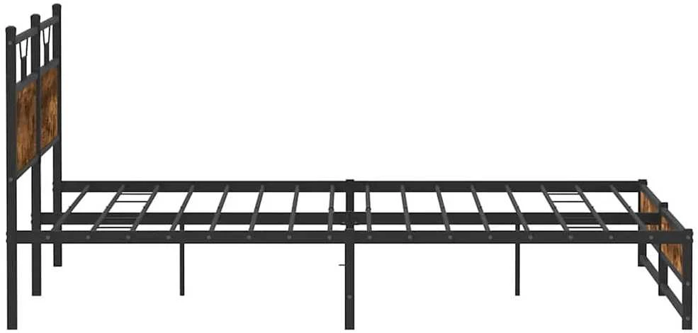 Lovos rėmas be čiužinio, dūminio ąžuolo, 200x200cm, metalas