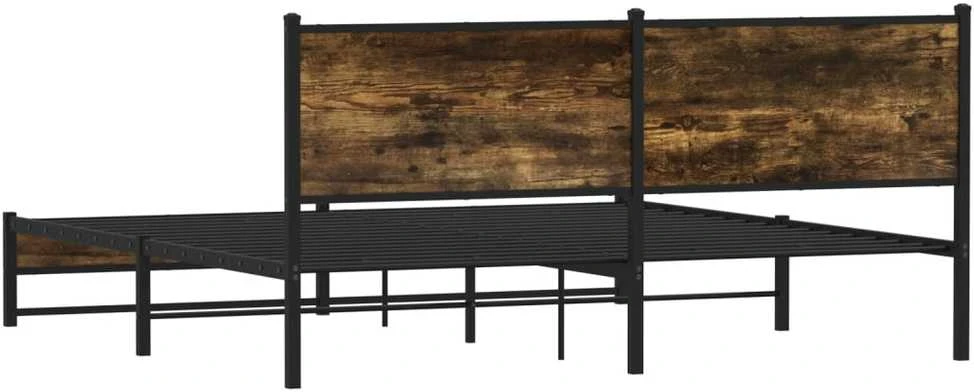 Lova Lovos rėmas be čiužinio, dūminio ąžuolo, 183x213cm, metalas