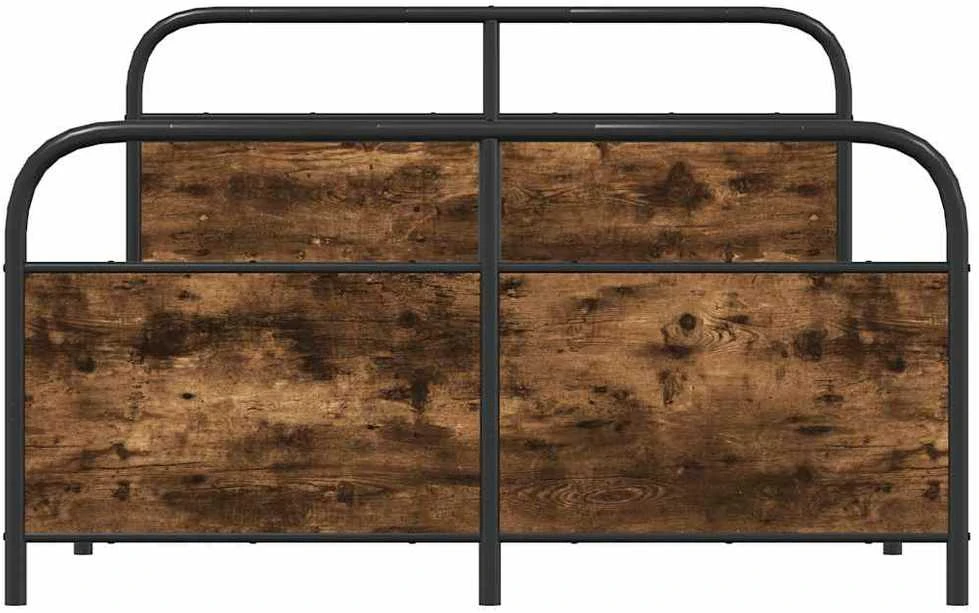 Lovos rėmas be čiužinio, dūminio ąžuolo, 140x190cm, metalas