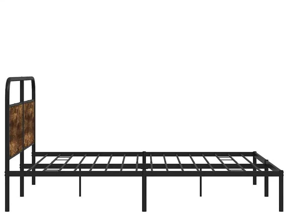 Lovos rėmas be čiužinio, dūminio ąžuolo, 180x200cm, metalas