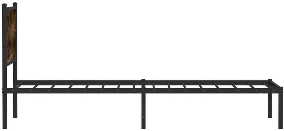 Lova Lovos rėmas be čiužinio, dūminio ąžuolo, 100x190cm, metalas
