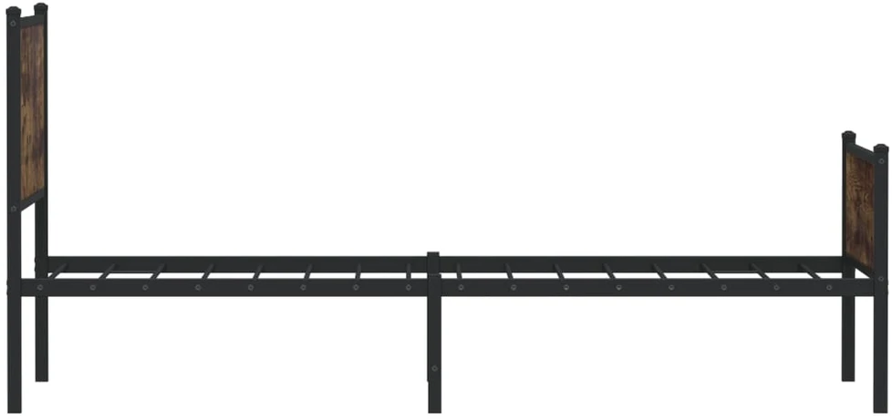 Lovos rėmas be čiužinio, dūminio ąžuolo, 80x200cm, metalas