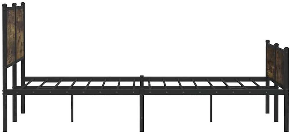 Lovos rėmas be čiužinio, dūminio ąžuolo, 160x200cm, metalas