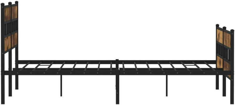 Lova Lovos rėmas be čiužinio, dūminio ąžuolo, 183x213cm, metalas