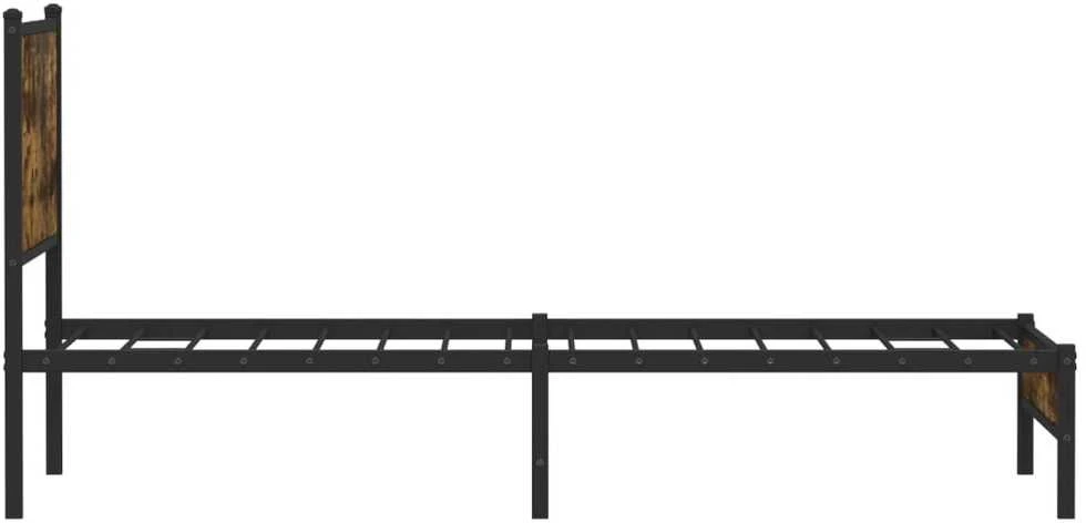 Lova Lovos rėmas be čiužinio, dūminio ąžuolo, 107x203cm, metalas