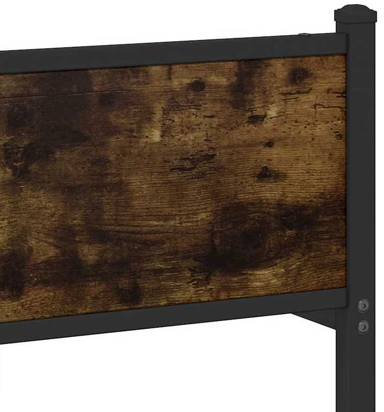 Lovos rėmas be čiužinio, dūminio ąžuolo, 150x200cm, metalas
