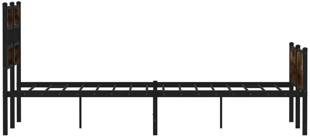 Lovos rėmas be čiužinio, dūminio ąžuolo, 120x200cm, mediena