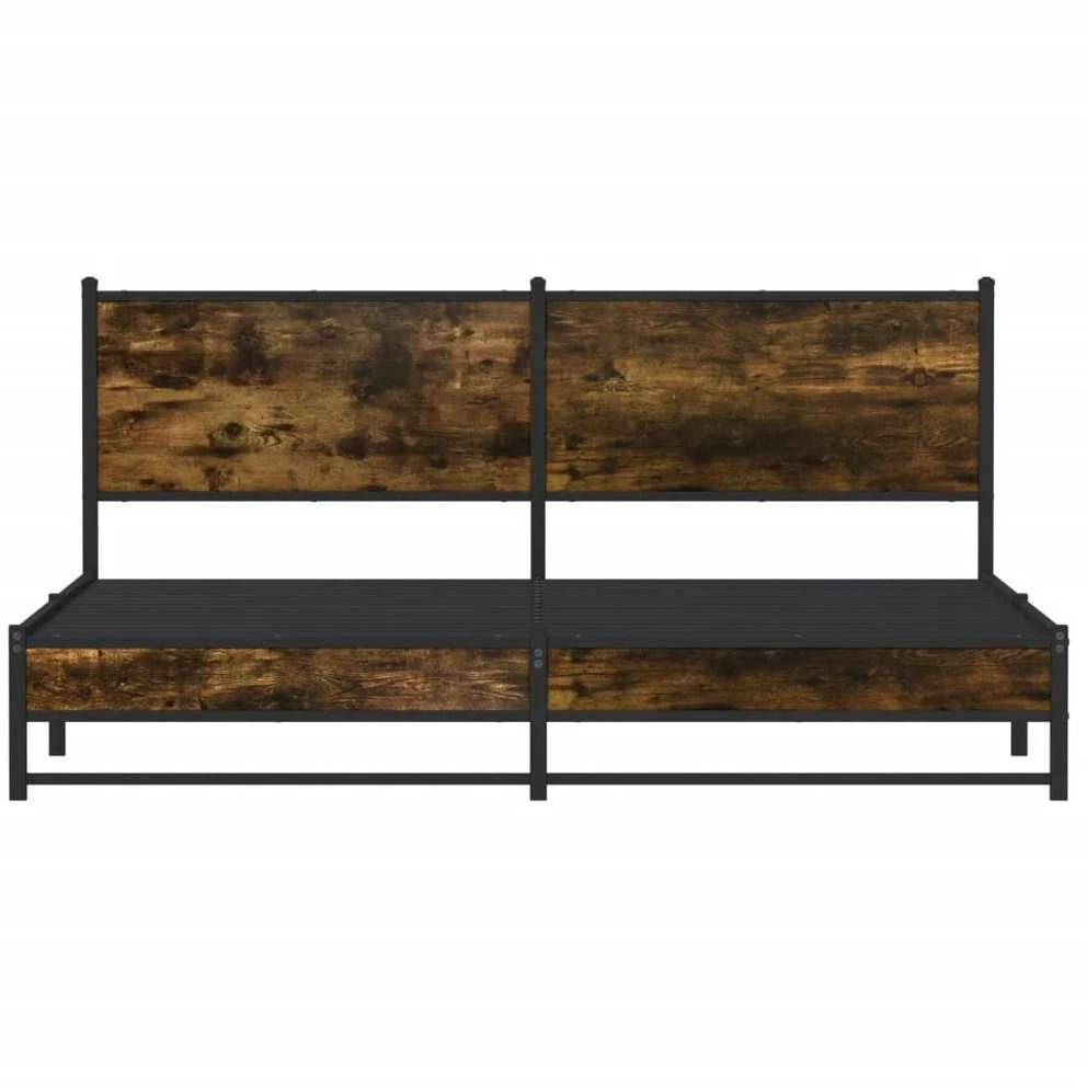 Lova Lovos rėmas be čiužinio, dūminio ąžuolo, 183x213cm, metalas