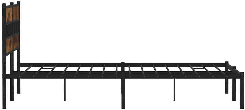 Lovos rėmas be čiužinio, dūminio ąžuolo, 180x200cm, metalas