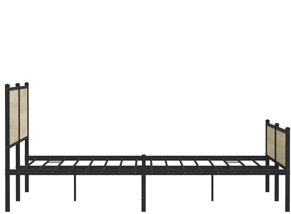 Lovos rėmas be čiužinio, dūminio ąžuolo, 200x200cm, metalas