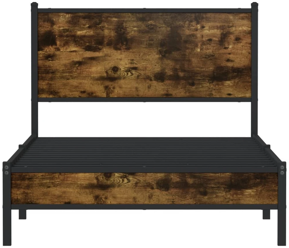 Lova Lovos rėmas be čiužinio, dūminio ąžuolo, 107x203cm, metalas